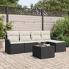 vidaXL Gartensofa-set 6 pcs Schwarz Poly-Rattan