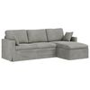 vidaXL Sofa Hellgrau Gesamtabmessungen: 228 x 134 x 80 cm (B x T x H)