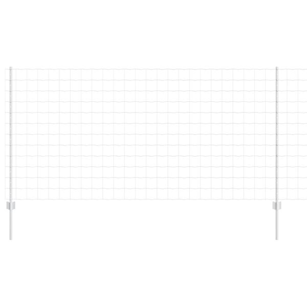vidaXL Zaun mit Pfosten Silber 1,2 x 25 m Stahl