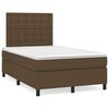 vidaXL Boxspringbett mit Matratze Dunkelbraun 120x190 cm Stoff