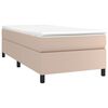 vidaXL Boxspringbett mit Matratze Cappuccino-Braun 90x200cm Kunstleder