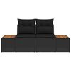 vidaXL Gartensofa Schwarz 184 x 62 x 85cm Poly-Rattan