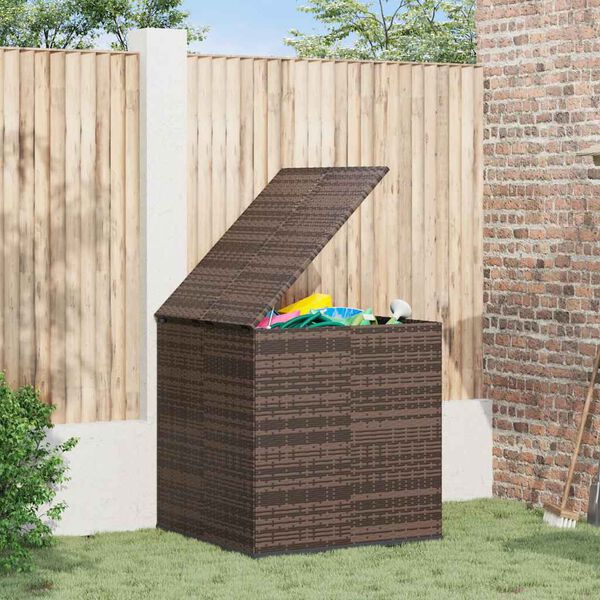 vidaXL Garten-Kissenbox PE Rattan 100x97,5x104 cm Braun