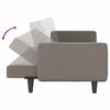 vidaXL Schlafsofa mit Kissen Taupe Stoff