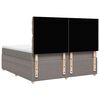 vidaXL Boxspringbett mit Matratze Taupe 180x200 cm Stoff