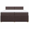 vidaXL Boxspringbett mit Matratze Dunkelbraun 200x200 cm Stoff