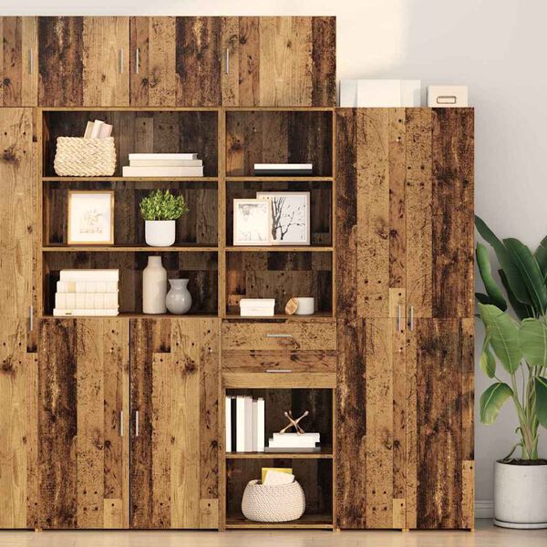 vidaXL Highboard Altholz 50 x 42,5 x 185 cm Holzwerkstoff