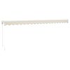 vidaXL Markise Einziehbar Creme 5x3 m Stoff und Aluminium