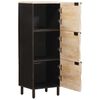 vidaXL Highboard mit T&uuml;r Wei&szlig;e gewaschene Oberfl&auml;che 40 x 33 x 110 cm