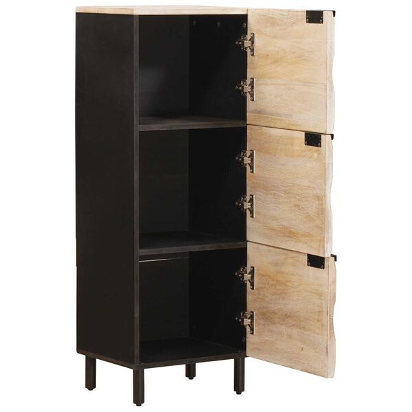 vidaXL Highboard mit T&uuml;r Wei&szlig;e gewaschene Oberfl&auml;che 40 x 33 x 110 cm