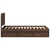 vidaXL Bettrahmen Braun Eichen-Optik 90 x 200 cm Massives Kiefernholz