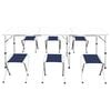 vidaXL Klappbarer Campingtisch mit 4 Hocker H&ouml;henverstellbar 180x60 cm