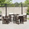 vidaXL Garten Essgruppe 5 pcs Braun Poly-Rattan