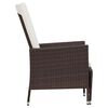 vidaXL 3-tlg. Garten-Lounge-Set mit Auflagen Poly Rattan Braun