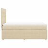 vidaXL Boxspringbett mit Matratze Creme 80x200 cm Stoff