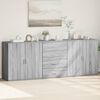 vidaXL Sideboards 3 Stk. Grau Sonoma Holzwerkstoff