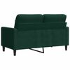 vidaXL 2-Sitzer-Sofa Dunkelgr&uuml;n 120 cm Samt
