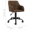 vidaXL Esszimmerst&uuml;hle 2 Stk. Drehbar Braun Stoff