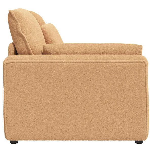 vidaXL Modulares Sofa Endmodul mit Armlehne Kissen Beige 100 cm