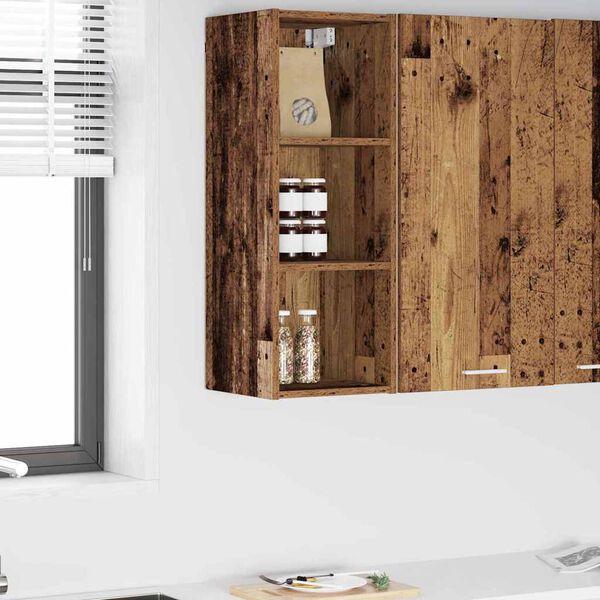 vidaXL H&auml;ngeschrank Riga Altholz 30 x 29,5 x 80 cm Holzwerkstoff