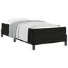 vidaXL Boxspringbett mit Matratze Schwarz 100 x 210 cm Stoff