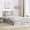 vidaXL Bettrahmen Beton Grau 100 x 200 cm Massives Kiefernholz