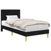 vidaXL Bettrahmen mit Kopfteil Schwarz 90 x 190 cm Stoff