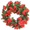 vidaXL Weihnachtskr&auml;nze Blumen 6 Stk. Rot 240 cm