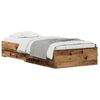 vidaXL Bettrahmen mit Schubladen Altholz 90 x 190 cm Holzwerkstoff