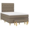 vidaXL Boxspringbett mit Matratze Taupe 120x190 cm Stoff
