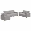 vidaXL Sofa 3 stk. Wolkengrau Leinenmischgewebe