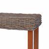 vidaXL Sitzbank 110 cm Natur Kubu-Rattan und Massivholz Mahagoni