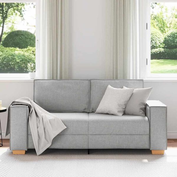 vidaXL 2-Sitzer Sofa Wolkengrau 140 cm Stoff