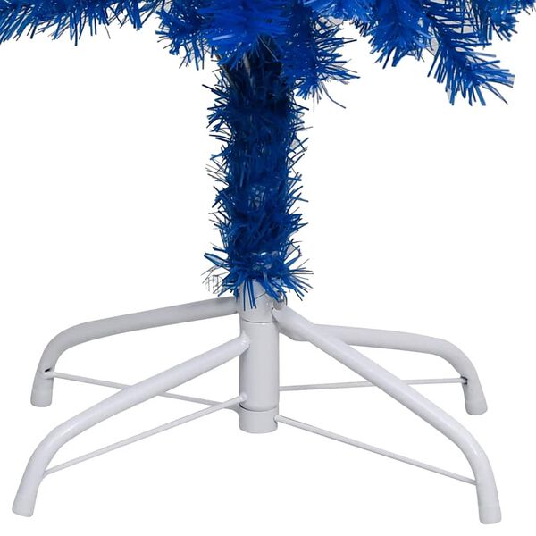 vidaXL K&uuml;nstlicher Weihnachtsbaum Beleuchtung & Kugeln Blau 120 cm