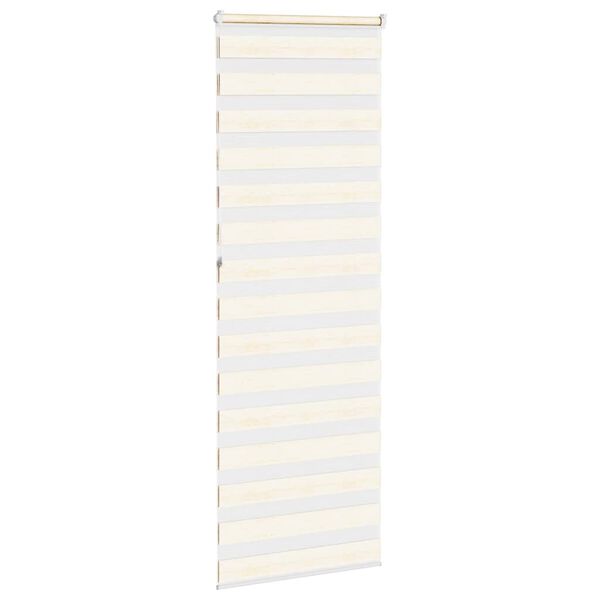 vidaXL Doppelrollo Marmorbeige 85x230 cm Stoffbreite 80,9 cm Polyester