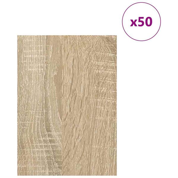 vidaXL Dekoplatten 50 pcs Sonoma-Eiche 21 x 30 x 0,27 cm Holzwerkstoff