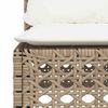 vidaXL 6-tlg. Garten-Sofagarnitur mit Kissen Beige Poly Rattan