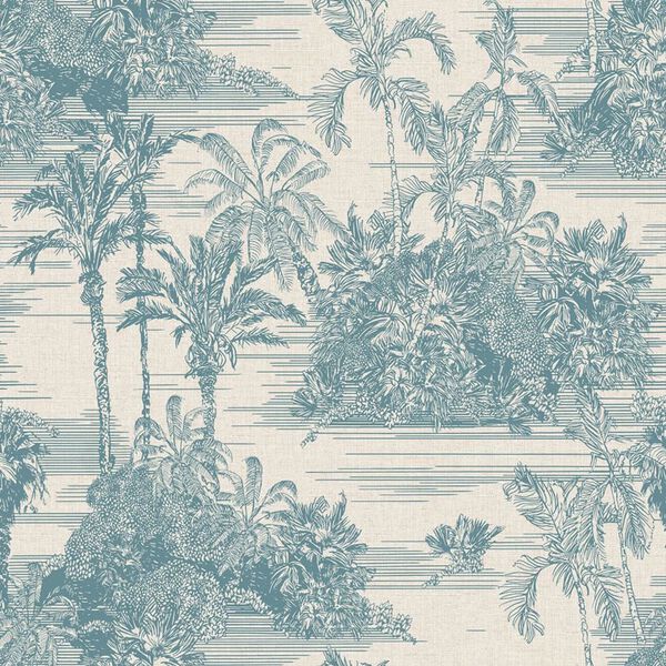 DUTCH WALLCOVERINGS Tapete Tropical Beige und Hellblau