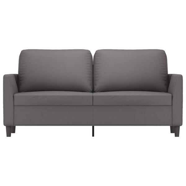 vidaXL 2-Sitzer-Sofa Grau 140 cm Kunstleder