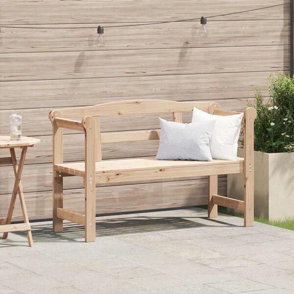 vidaXL Bank Outdoor Natur 119 x 44 x 76 cm Massives Kiefernholz