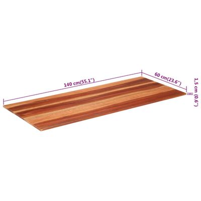 vidaXL Tischplatte Massivholz Palisander 15-16 mm 60×140 cm
