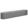 vidaXL Hochbeet Verzinkter Stahl 224x40x36 cm Grau