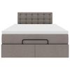 vidaXL Ottoman-Bett mit Matratze Taupe 120x190 cm Stoff