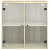 vidaXL Wandschrank mit Glast&uuml;ren Sonoma-Eiche 68x37x68,5 cm