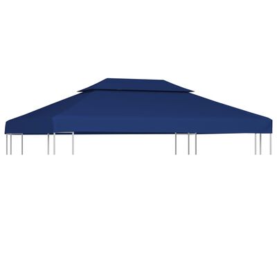 vidaXL Pavillon-Dachplane mit Kaminabzug 310 g/m² 4x3 m Blau