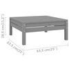 vidaXL 4-tlg. Garten-Lounge-Set Massivholz Kiefer Grau