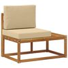 vidaXL Outdoor-Sofagarnitur mit Kissen 6 St&uuml;ck Natur und Beige