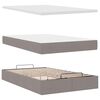 vidaXL Ottoman-Bett mit Matratze Taupe 120x190 cm Stoff