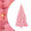 vidaXL Weihnachtsbaum mit LED-Beleuchtung Rosa 180 cm PVC und Stahl