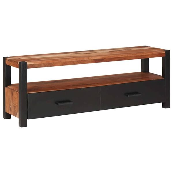 vidaXL Medienschrank mit Schubladen mit Regal Braun Akazie Massivholz